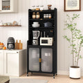 Buffet gris clair 1 etagere 79 x 37 x 192 cm passage de cables