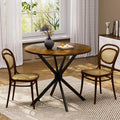 En acier table marron 90 x 90 x 78 cm