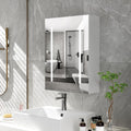 Meuble armoire a miroir gris, contemporain, ideal pour salle de bain