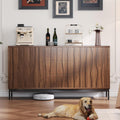 Buffet en acier beige avec 3 tiroirs