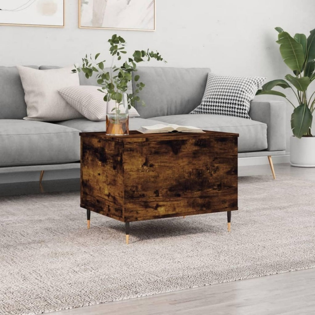 Table basse elegant finition chene gris clair 60 x 44.5 x 45 cm