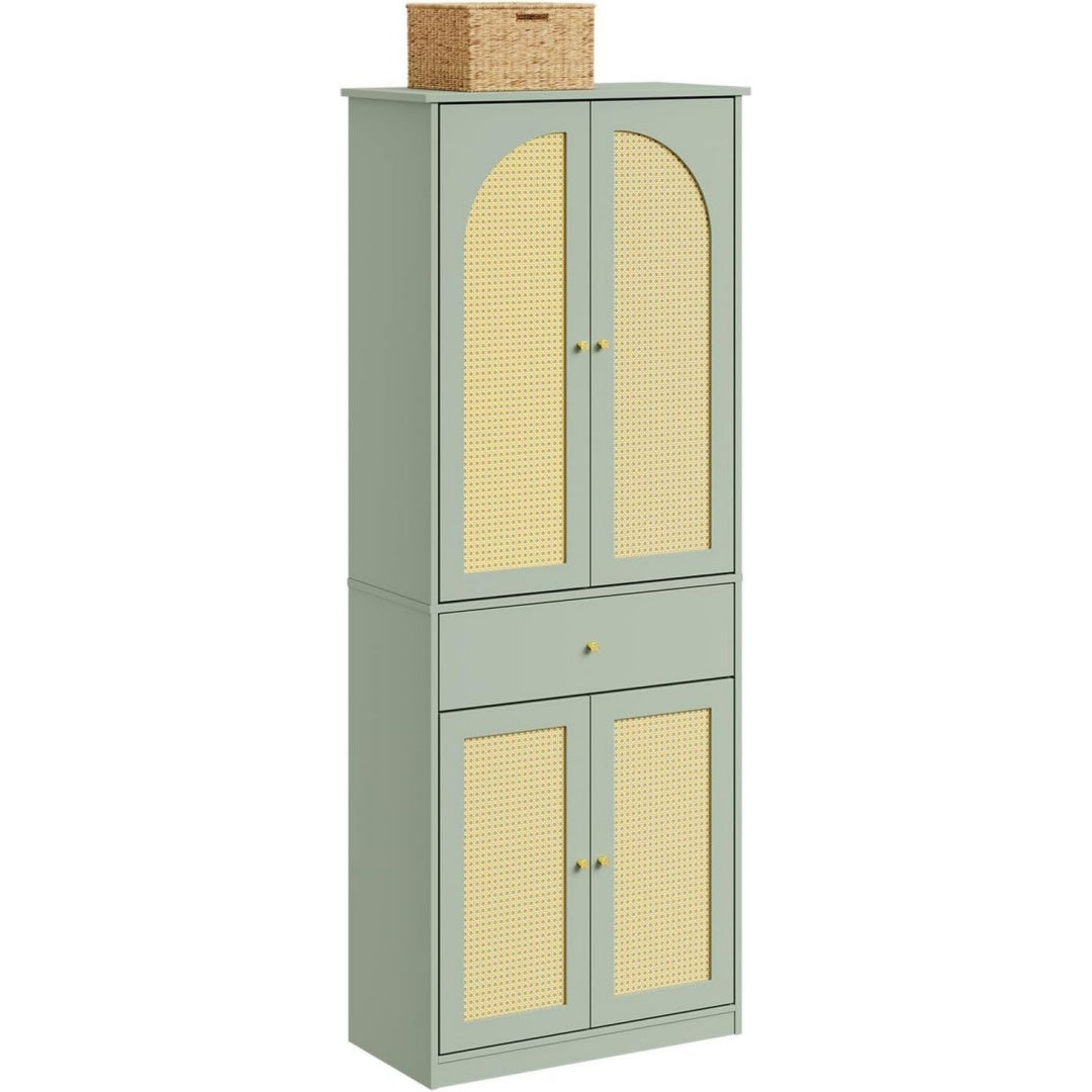 Armoire avec 1 tiroir creme 70 x 34 x 180 cm