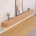Marron mat, meuble TV en bois 140 x 24 x 20 cm