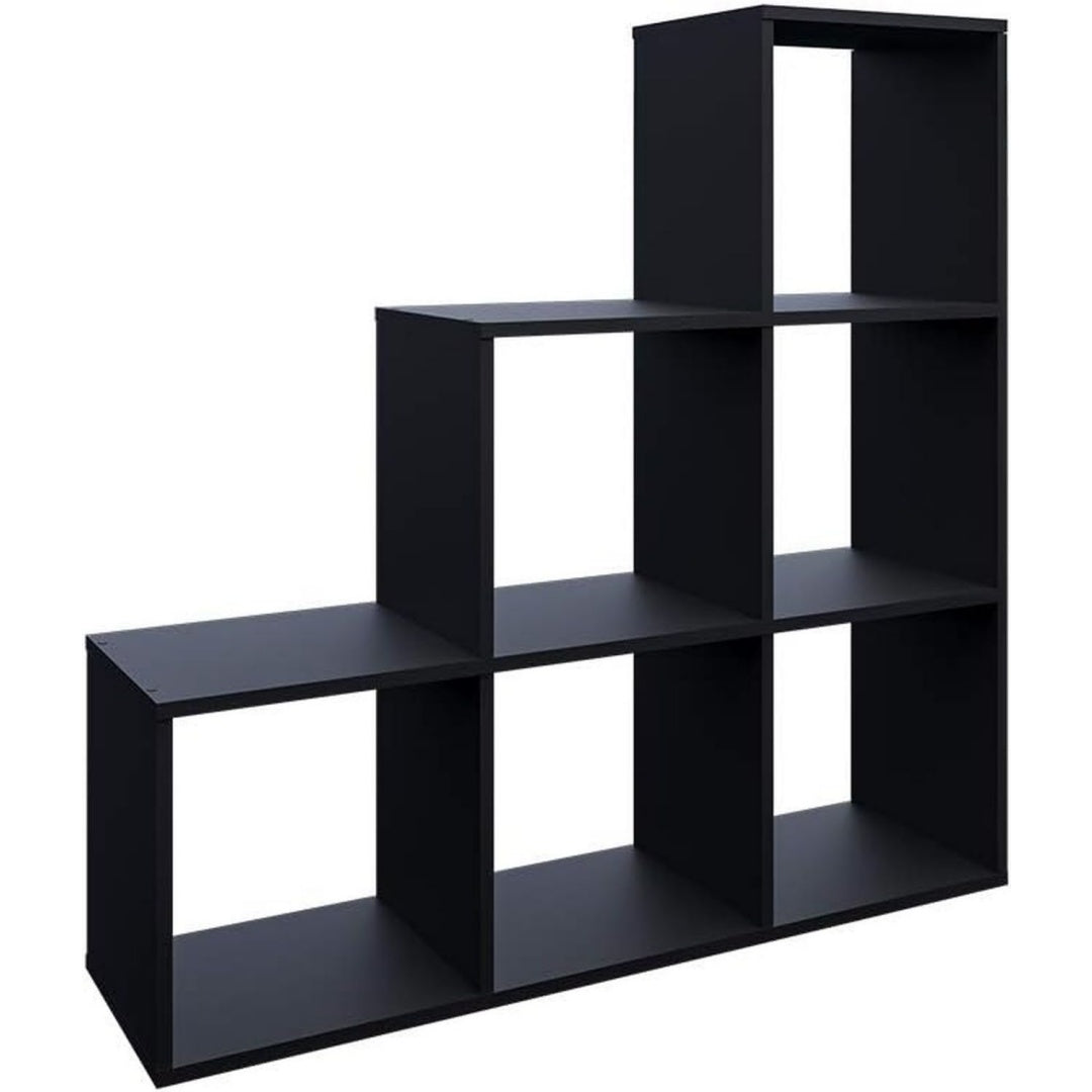 Bibliotheque noir a poser au salon 29 x 107.2 x 107.8 cm