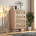 Marron commode en bois massif style scandinave