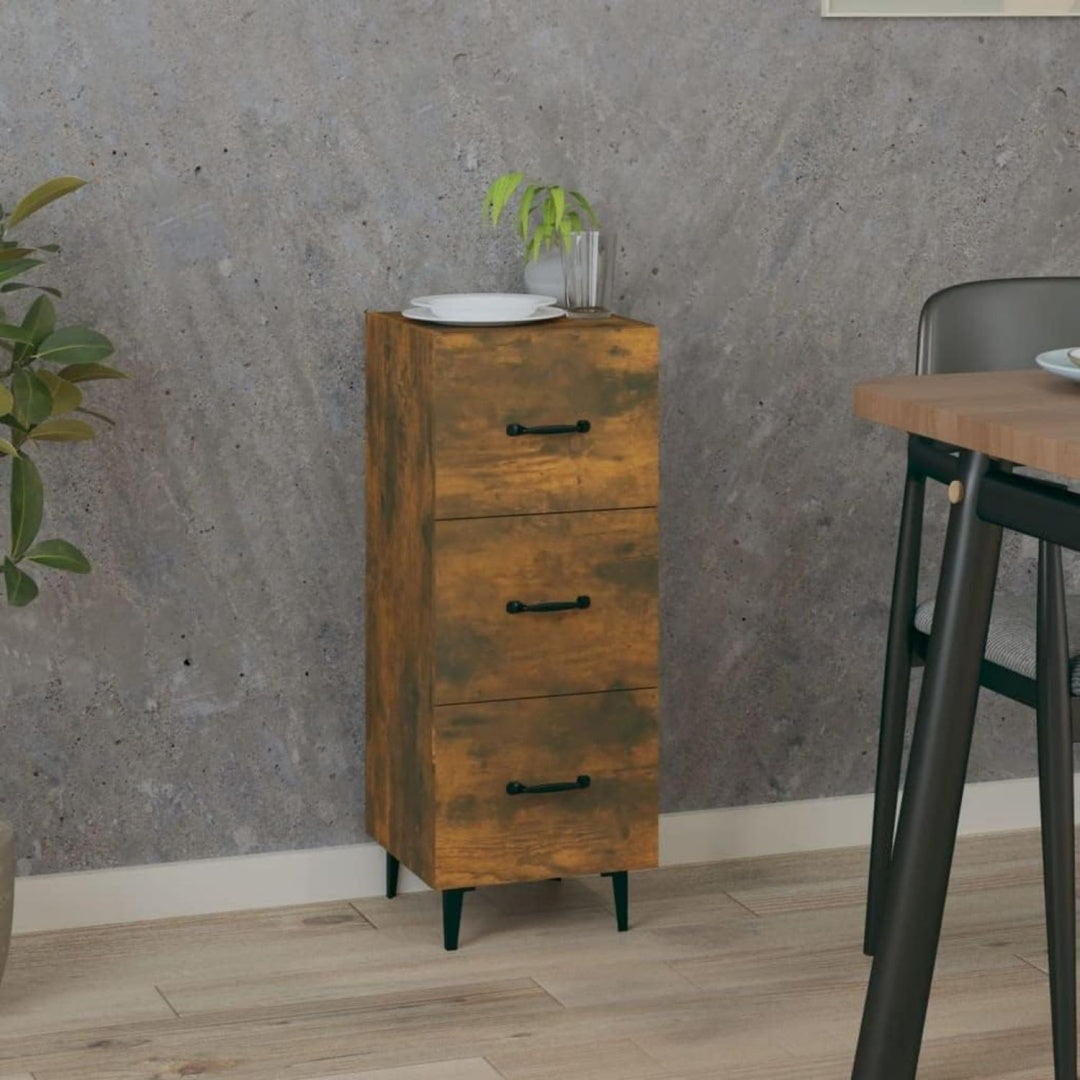 Meuble de rangement gris en bois, industriel et elegant