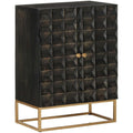 Buffet noir, industriel, solution de rangement moderne
