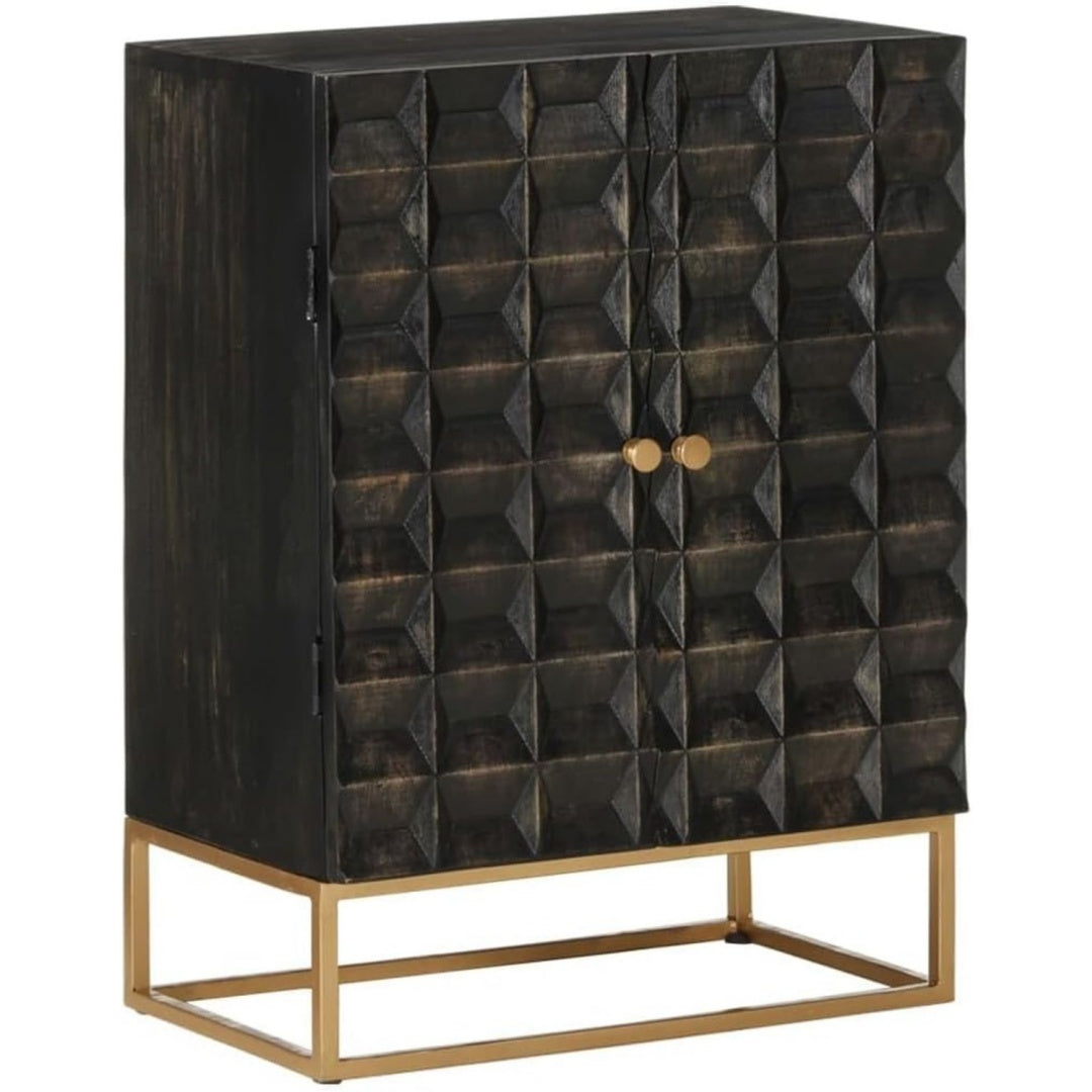 Buffet noir, industriel, solution de rangement moderne