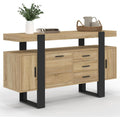 elegant bahut beige style industriel en bois