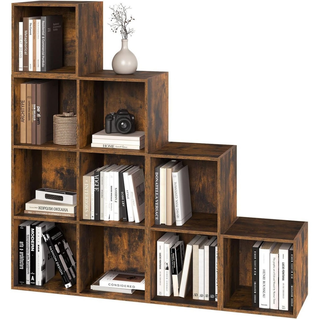 Bibliotheque marron structure metallique