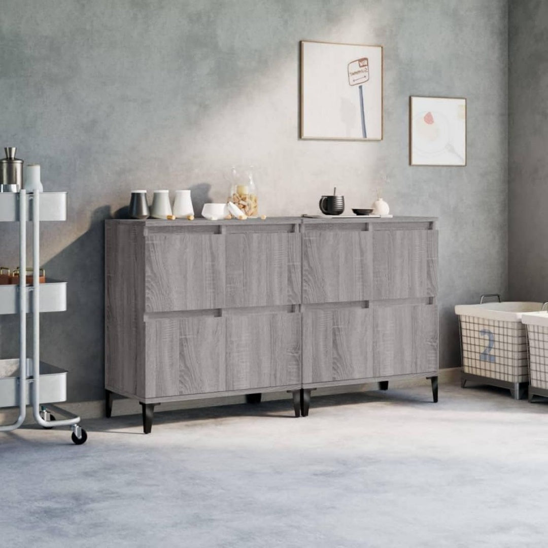 Touche classique credence gris en bois