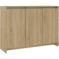 Buffet en chene marron, design soigne, rangement pratique