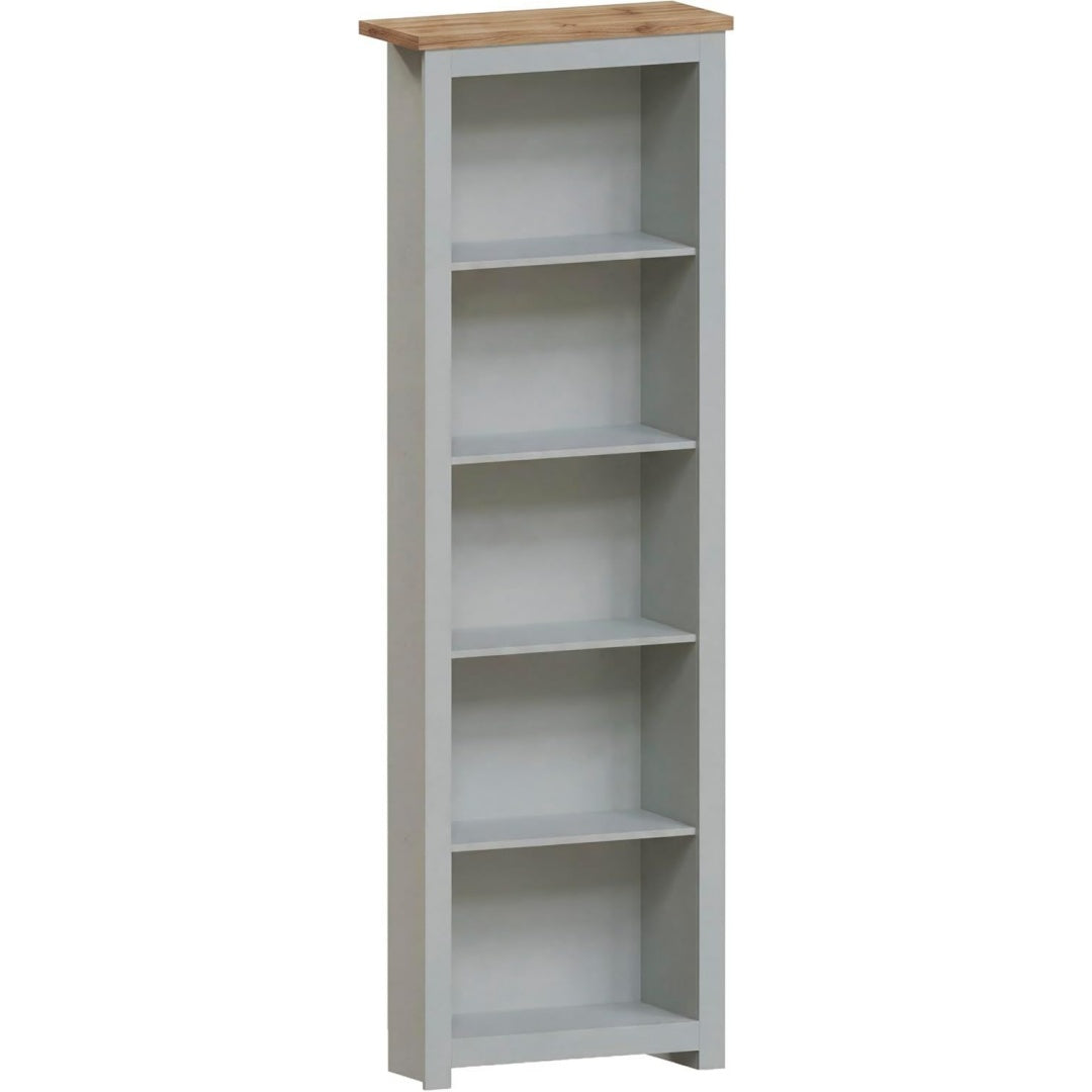 Bibliotheque gris, 5 etageres