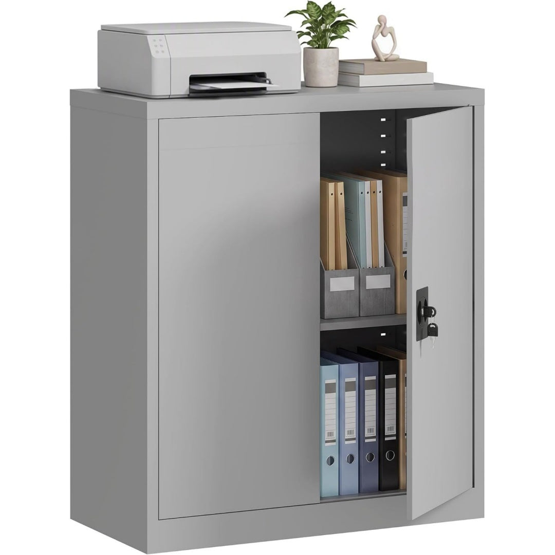 Armoire au design contemporaine gris structure en acier
