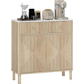 Enfilade style scandinave marron 2 etageres, bois ingenierie durable