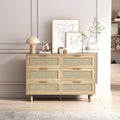 Commode avec six tiroirs gris clair, design contemporain, pour entree