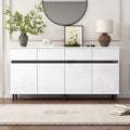 Grand buffet avec 4 tiroirs et des etageres reglables en hauteur