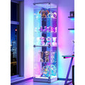 Vitrine moderne verre bleu 36 x 40 x 170 cm