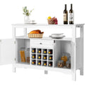 Sideboard gris clair cave a vin integree, allure contemporaine
