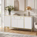Buffet gris clair en acier avec un tiroir