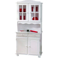 Buffet lumineux gris clair a portes coulissantes