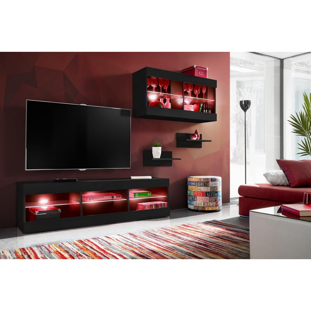Ensemble de meubles 35 x 240 x 195 cm bordeaux