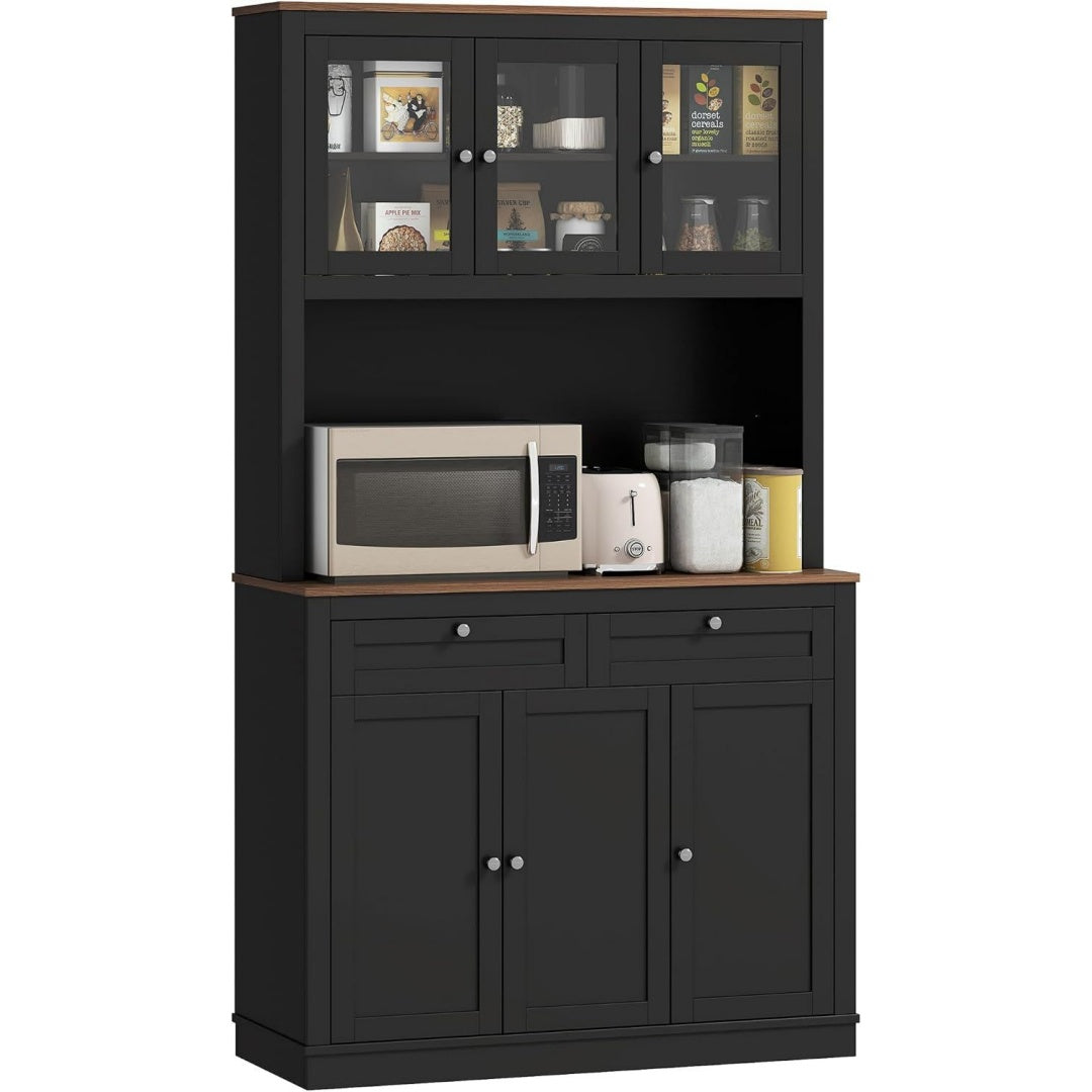 Buffet noir 100 x 40 x 180 cm design elegant