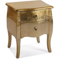 Table d appoint marron 2 tiroirs moderne