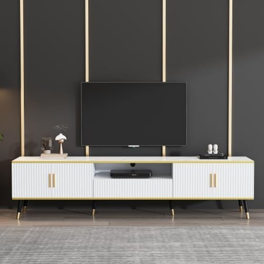 Meuble TV minimaliste gris fonce