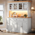 Gris bahut en bois style scandinave, 140 x 40 x 180 cm