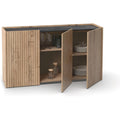 Buffet avec trois portes marron, conception chene